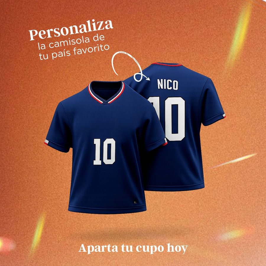 Camisola personalizada de tu país favorito