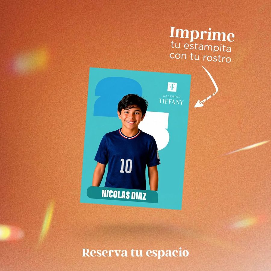 Estampita gigante coleccionable con tu rostro
